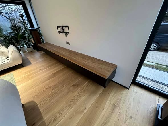 Lux-Drew — ławka dębowa blat na wymiar · salon · Żywiec